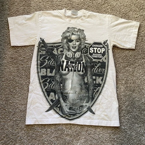 Marilyn monroe cheap raiders shirt